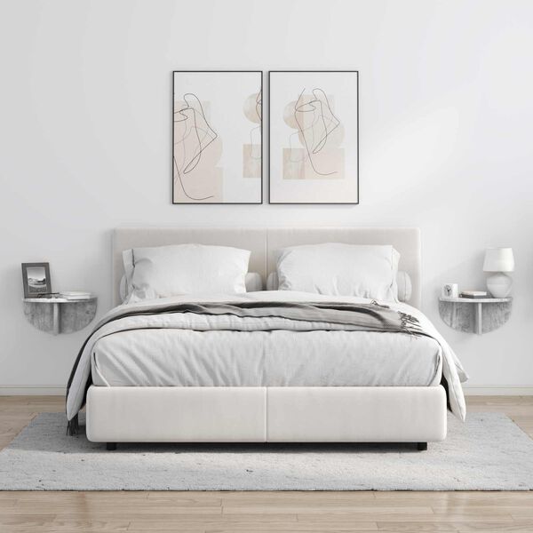 vidaXL Stenn&aacute; polica Bet&oacute;nov&aacute; &scaron;ed&aacute; 38 x 19 x 19 cm Kompozitn&eacute; drevo