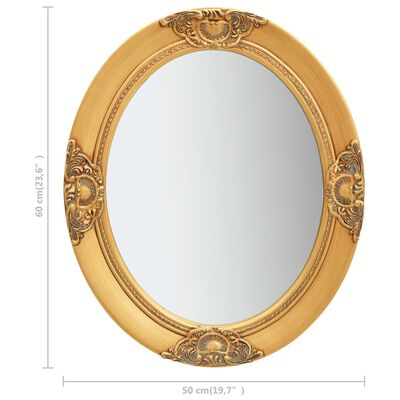 vidaXL Nástenné zrkadlo v barokovom štýle 50x60 cm zlaté