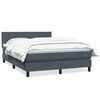 vidaXL Posteľn&yacute; r&aacute;m boxspring s matracom tmavosiv&yacute; 140x220 cm zamat