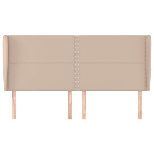 vidaXL Čelo postele so z&aacute;hybmi kapuč&iacute;nov&eacute; 183x23x118/128 cm umel&aacute; koža