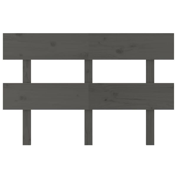 vidaXL Čelo postele siv&eacute; 1124x3x81 cm mas&iacute;vna borovica