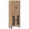 vidaXL Highboard 2 pcs Remeseln&yacute; dub 69,5 x 34 x 180 cm