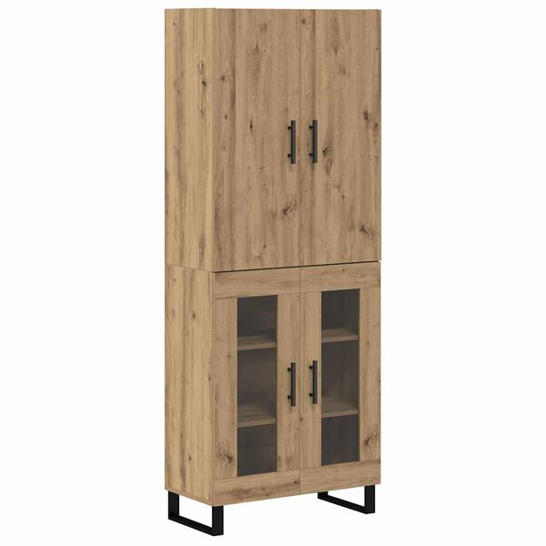 vidaXL Highboard 2 pcs Remeseln&yacute; dub 69,5 x 34 x 180 cm