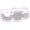 vidaXL 8-dielna záhradná súprava pohoviek s vankúšmi sivá polyratanová
