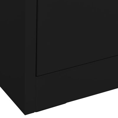 vidaXL Kartotéka čierna 90x46x72,5 cm oceľová