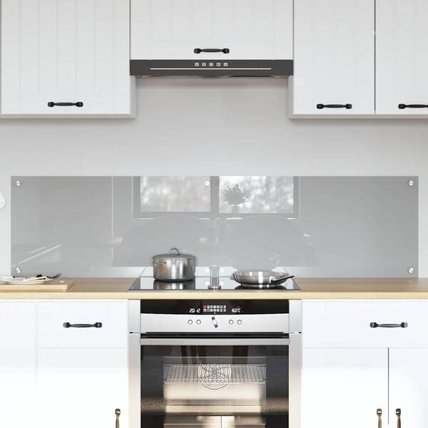 vidaXL Kuchynsk&yacute; backsplash 2 pcs Svetlosiv&aacute; 80 x 40 cm tvrden&eacute; sklo