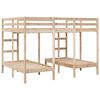 vidaXL Trojitá poschodová posteľ 140x200/70x140 cm borovicový masív