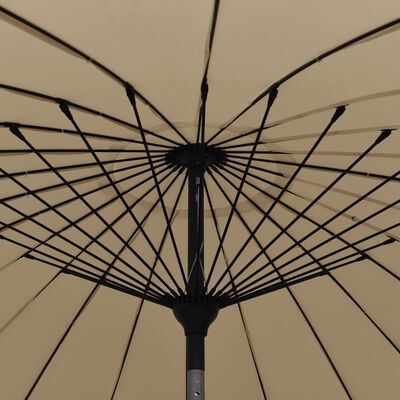 vidaXL Vonkajší slnečník s hliníkovou tyčou 270 cm, sivohnedý