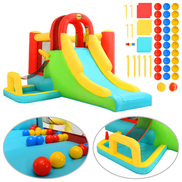 Happy Hop Nafukovac&iacute; hrad so &scaron;m&yacute;kačkou 400x295x200 cm PVC