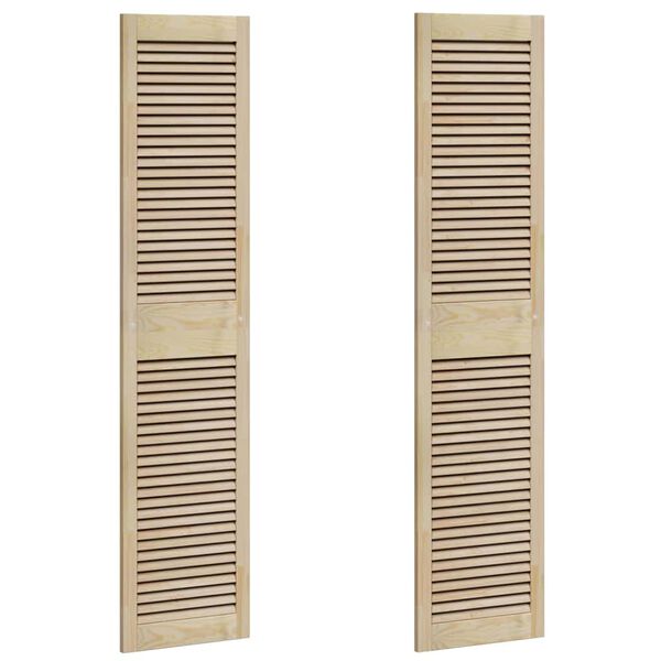 vidaXL Skř&iacute;ňov&eacute; dvere s dverami 2 pcs Pr&iacute;rodn&aacute; 170 x 2,1 x 39,5 cm