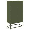 vidaXL Highboard Olive Green 68x39x123 cm Oceľ