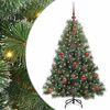 vidaXL Umel&yacute; vianočn&yacute; stromček s 150 LED-i Zelen&aacute; 120 cm PE a PVC