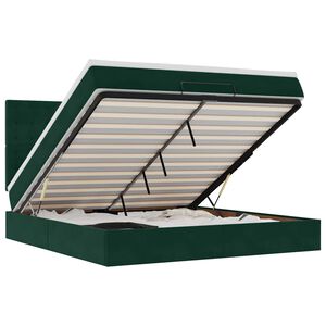 vidaXL Osmansk&yacute; r&aacute;m postele s matracom tmavozelen&aacute; 180x200 cm zamat