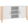 vidaXL Komoda biela 107x38x60 cm spracovan&eacute; drevo