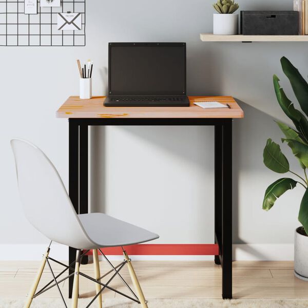 vidaXL Pracovný stôl 80x55x81,5 cm masívny buk a kov