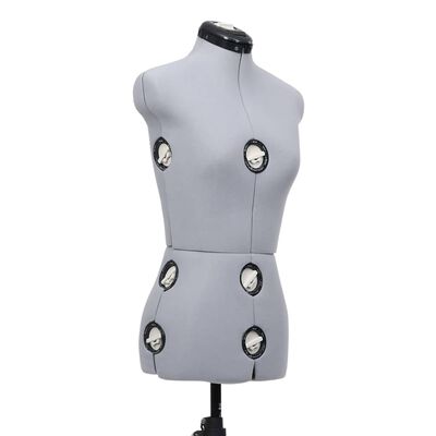vidaXL Nastaviteľná figurína na šaty pre ženy sivá veľkosť S 33-40