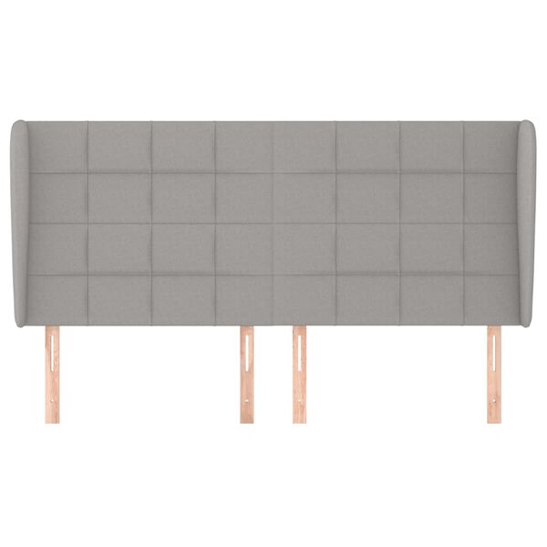 vidaXL Čelo postele so z&aacute;hybmi bledosiv&eacute; 163x23x118/128 cm l&aacute;tka