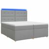 vidaXL Posteľ boxspring s matracom Svetlosiv&aacute; 200 x 200 cm L&aacute;tka