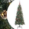 vidaXL Umel&yacute; vianočn&yacute; stromček Zelen&aacute; 150 cm PVC, plast a oceľ