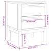 vidaXL Nočný stolík biely 45x39x57 cm masívne borovicové drevo