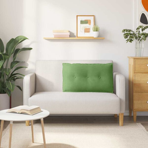 vidaXL Podu&scaron;ka na chrb&aacute;t Svetlo zelen&aacute; 80 x 50 cm Kord&uacute;rov&aacute; tkanina