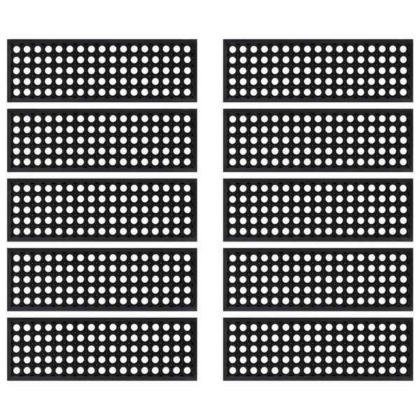 vidaXL Schodiskov&eacute; stupne 10 ks 25x75 cm guma