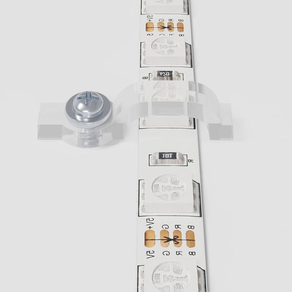 vidaXL LED p&aacute;s 4 pcs Čierna a priehľadn&aacute; 25 x 0,8 x 0,3 cm Meď a plast