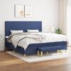 vidaXL Boxspring posteľ s matracom modr&aacute; 200x200 cm l&aacute;tka