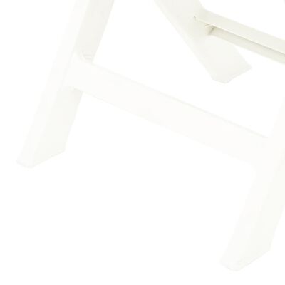 vidaXL Skladacie záhradné stoličky 2 ks, plast, biele