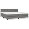 vidaXL Boxspring posteľ s matracom tmavosiv&aacute; 200x200 cm l&aacute;tka
