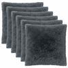 vidaXL Poťah na podložku 6 pcs HEERLEN Antracitov&aacute; 55 x 55 cm