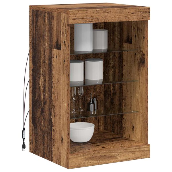 vidaXL LED komoda Star&eacute; drevo 41 x 37 x 67 cm Kompozitn&eacute; drevo