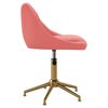 vidaXL Otočn&aacute; jed&aacute;lensk&aacute; stolička ružov&aacute; zamatov&aacute;