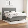 vidaXL Boxspring posteľ s matracom tmavosiv&aacute; 160x200 cm l&aacute;tka