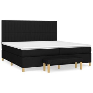 vidaXL Boxspring posteľ s matracom čierna 200x200 cm l&aacute;tka