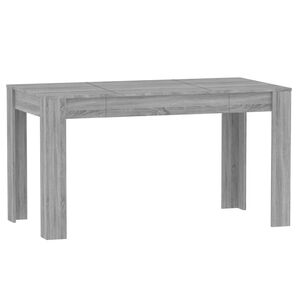 vidaXL Jed&aacute;lensk&yacute; st&ocirc;l siv&yacute; dub somoma 140x74,5x76 cm spracovan&eacute; drevo