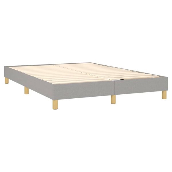 vidaXL Boxspring posteľ s matracom bledosiv&aacute; 140x200 cm l&aacute;tka