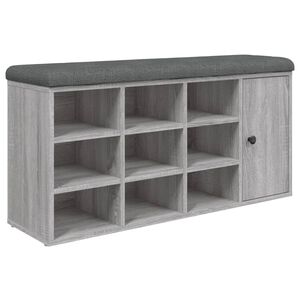 vidaXL Lavička na top&aacute;nky siv&aacute; sonoma 102x32x50 cm kompozitn&eacute; drevo