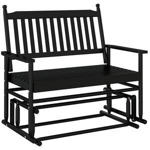 vidaXL Hojdacia lavička čierna 118x70x104,5 cm mas&iacute;vny topoľ