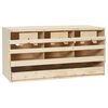 vidaXL Hniezdo pre sliepky, 3 priehradky 72x33x38 cm, borovicov&yacute; mas&iacute;v