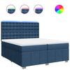 vidaXL Boxspring posteľ s matracom modr&aacute; 200x200 cm l&aacute;tka
