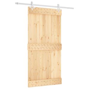 vidaXL Posuvn&eacute; dvere 100 x 210 cm Pr&iacute;rodn&aacute; a biela