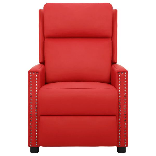 vidaXL Mas&aacute;žne kreslo, červen&eacute;, umel&aacute; koža