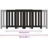 vidaXL Kryt na radi&aacute;tor čierny 205x21,5x83,5 cm kompozitn&eacute; drevo