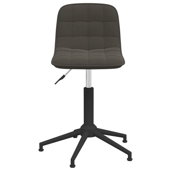 vidaXL Otočn&aacute; jed&aacute;lensk&aacute; stolička tmavosiv&aacute; zamatov&aacute;