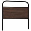 vidaXL Čelo postele hned&yacute; dub 100 cm oceľ a kompozitn&eacute; drevo