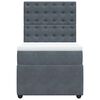 vidaXL Posteľn&yacute; r&aacute;m boxspring s matracom tmavosiv&yacute; 90x190 cm zamat