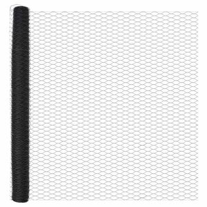 vidaXL Hexagon&aacute;lny plot s stĺpom 10 x 1,6 m PVC potiahnut&aacute; oceľ Siv&aacute;