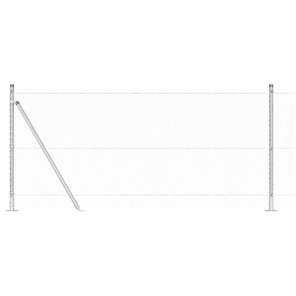 vidaXL Stĺp na plot. Strieborn&aacute; 10 x 1 m (13 mm sieť) Oceľ