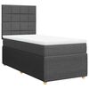 vidaXL Boxspring posteľ s matracom tmavosiv&aacute; 100x200 cm l&aacute;tka